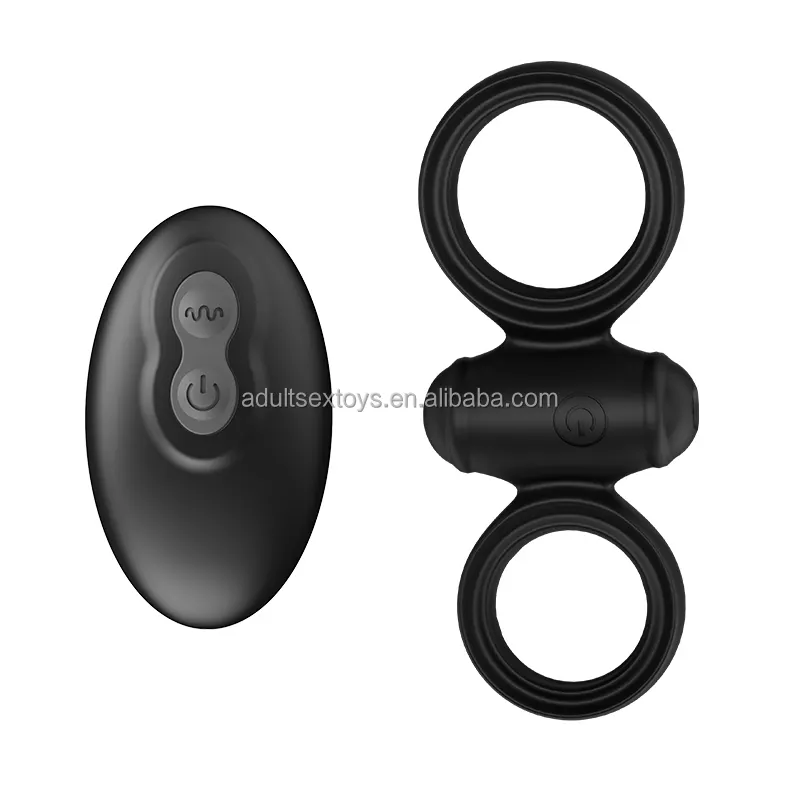10 Vibrations Adult Male Sex Toy Men's Penis Ring Vibrator Double Vibrators for Couples Longer Stronger Vibrating Cock Ring Mens