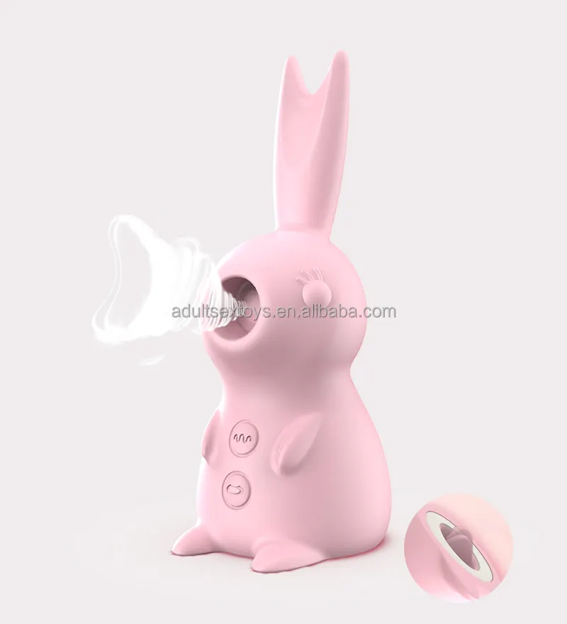 7 Sucking and Tongue Licking Rabbit Clitoral Sucking Vibrator for Women Nipple Oral Stimulator Adult Toys