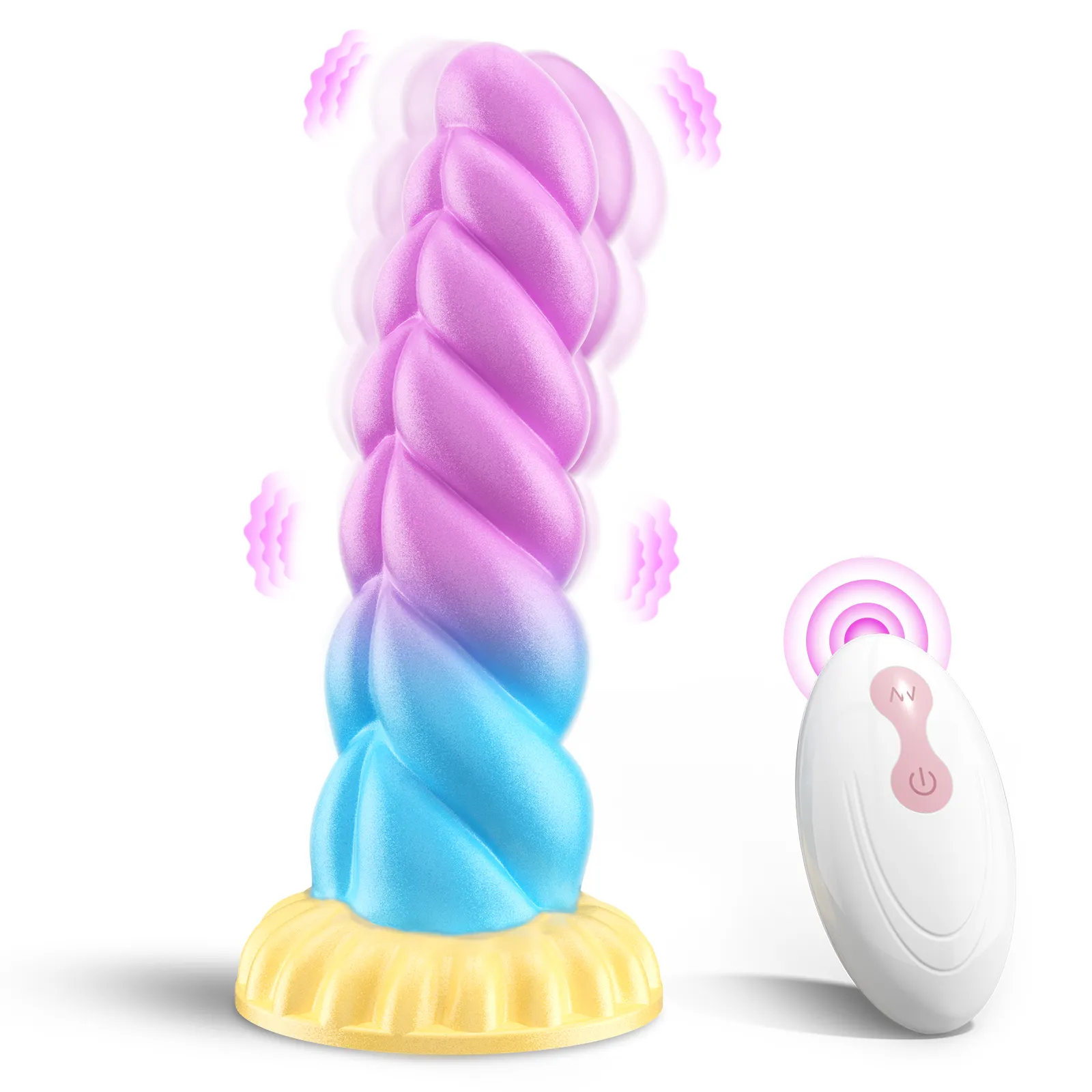 6.8'' Electric Silicone Dildo Vibrator Realistic Dragon Monster Colourful Masturbator Dildos with Suction Cup for Women & Men