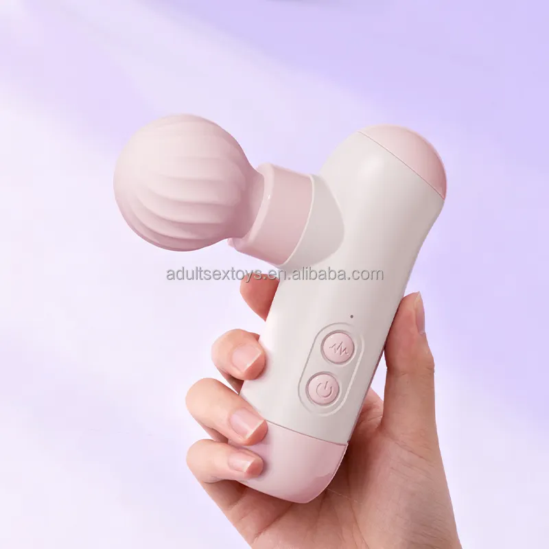 Rechargeable 2-in-1 Vibration Sucking Massage Gun Sex Toy Women Love Sweet Handheld Mini Massger Vibrator for Flirting or Relax