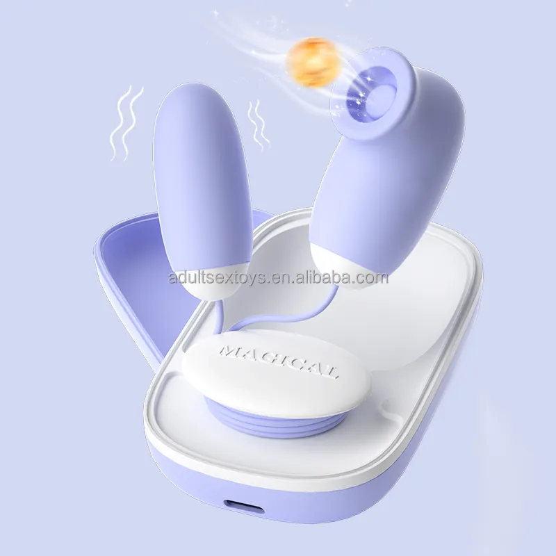 Magic Sex Toy Box 2-in-1 Women's Intimates Personal Massager Rechargeable 12 Modes Vibrating and Sucking Vibrator Adult Sex Toys
