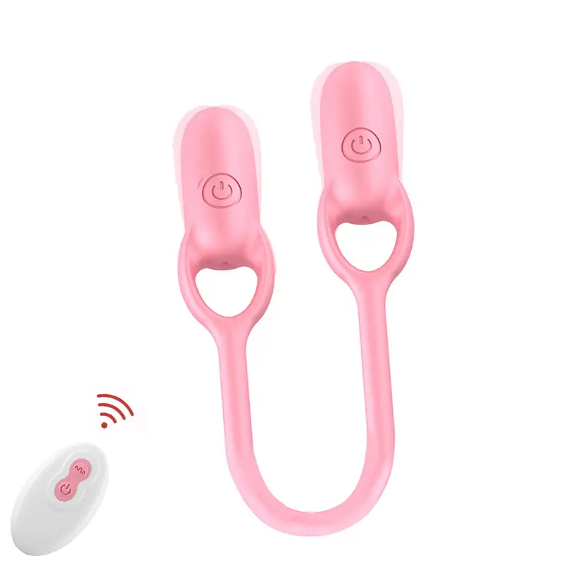 Rechargeable Silicone Mini Clit Bullet Vibrator Remote Control Soft Double-Ended Dildos Vibrator Sex Toys for Solo & Partner