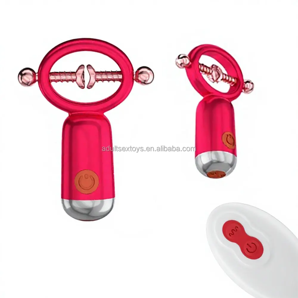 Metal Spring Quick Clamping 10 Speed Japan Nipple Vibrator Toys Wireless Nipple Clamps Women Sex Toys