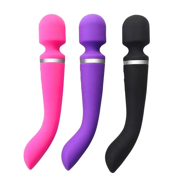 USB Rechargeable Electric Body Massager Powerful Dual Vibration G Spot Dildo Wand Women's Vibrator Toy Female Sex Toy
