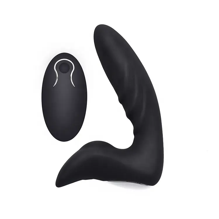 12 Vibration Black Silicone Dildo Vibrator G-Spot Anal Plug Man Vibrating Prostate Massager