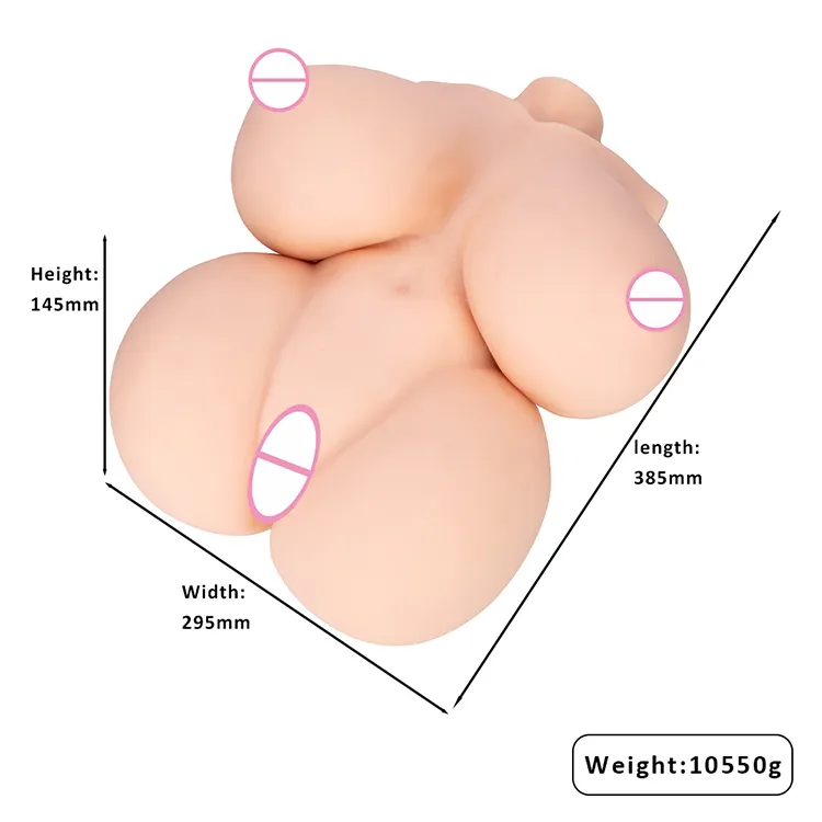 High Standard Realistic Half Body Torso Toy 3D Vagina Bust Buttocks Male Masturbator