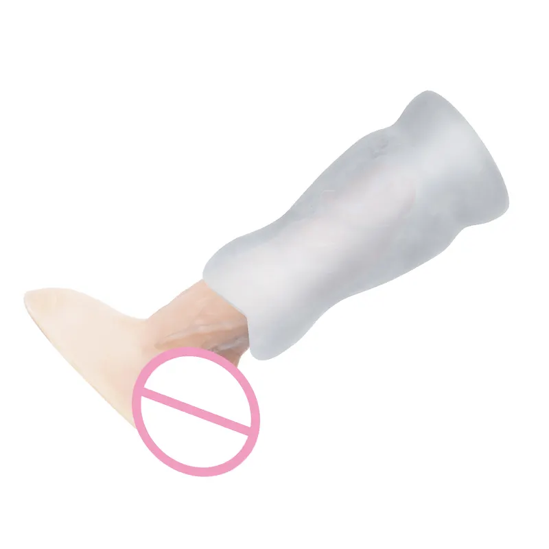 Clear Crystal Penis Extender Lifelike Stroker Female Vagina Butt Suction Mount Tight Canal Male Masturbation Cup