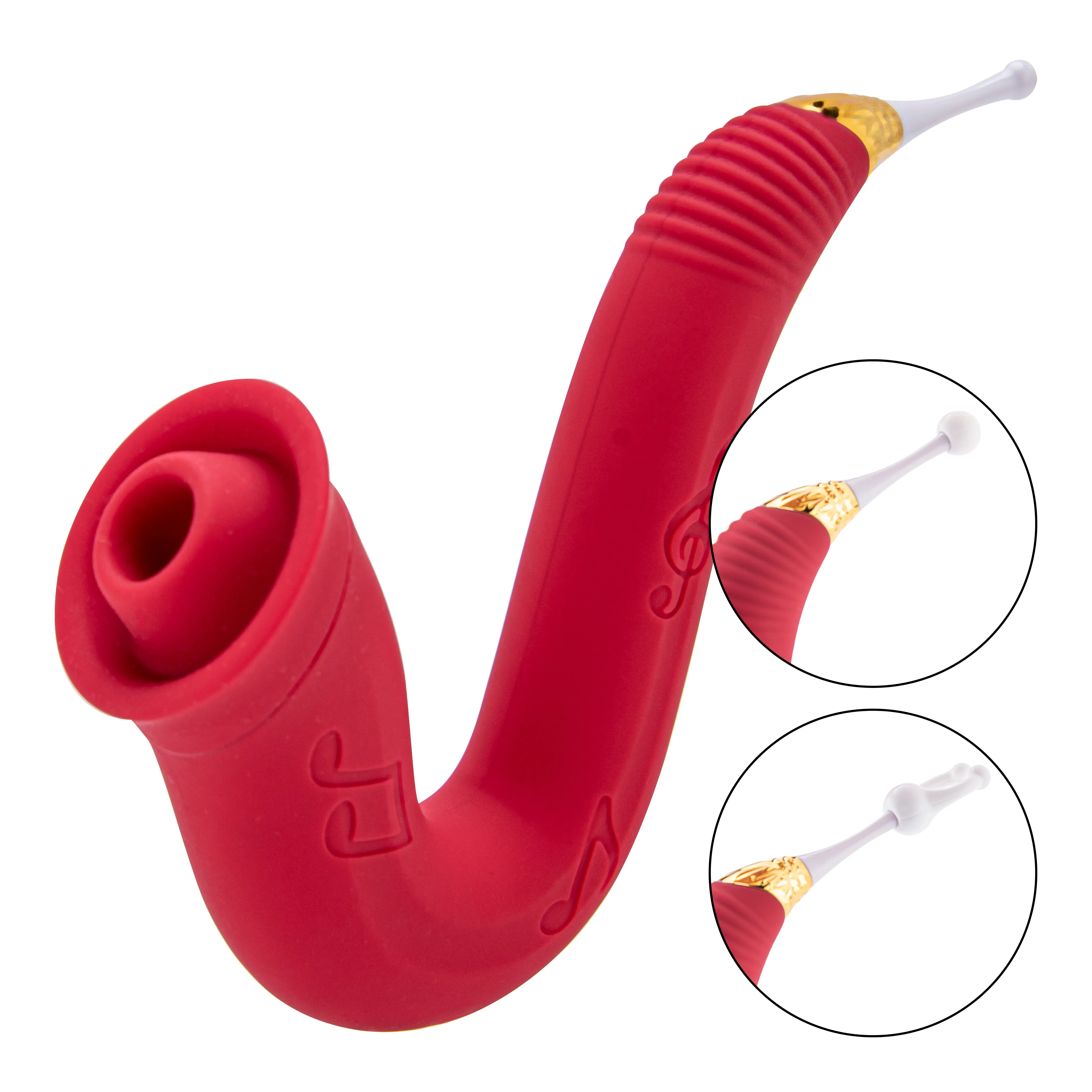 Rechargeable Clitoral Sucking Vibrator with G Spot Stimulation 3 Modes 10 Speeds for Women