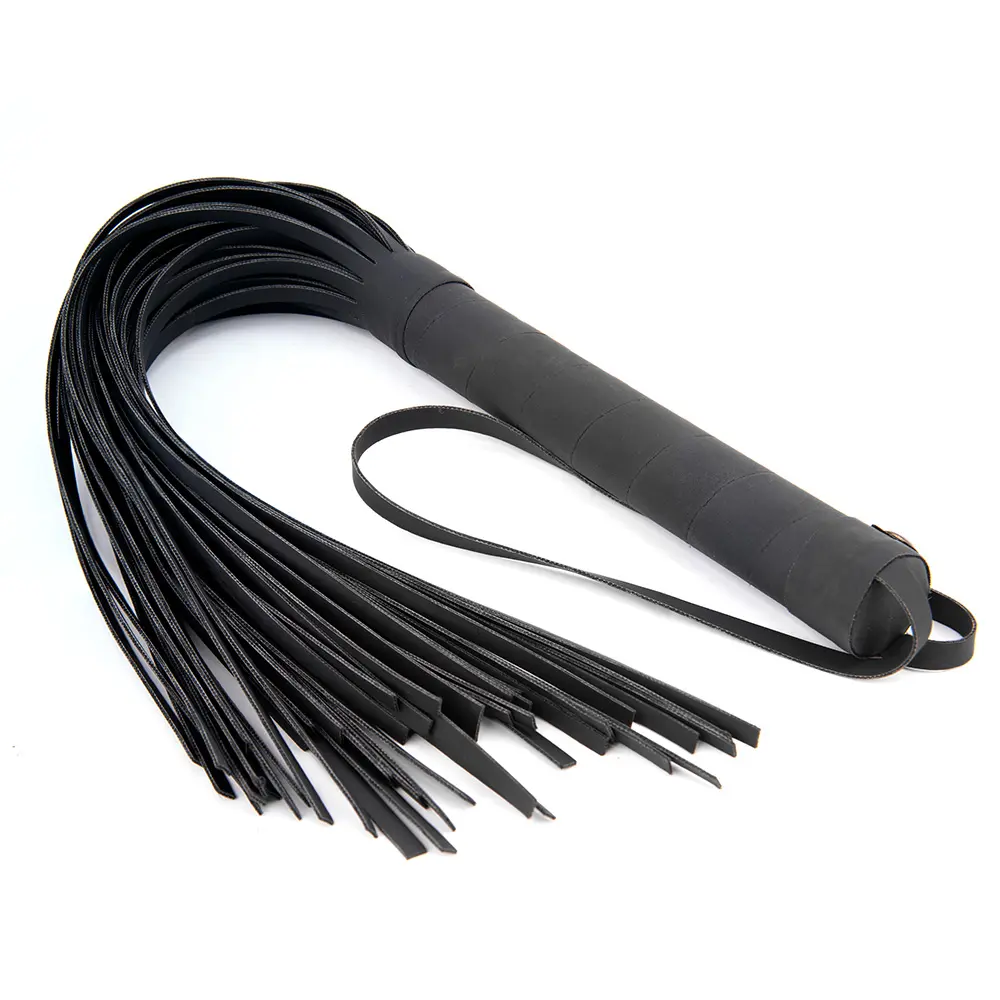 Classic Horse Whip Style Flogger Soft yet Stingy PU Leather for Beginner BDSM Players