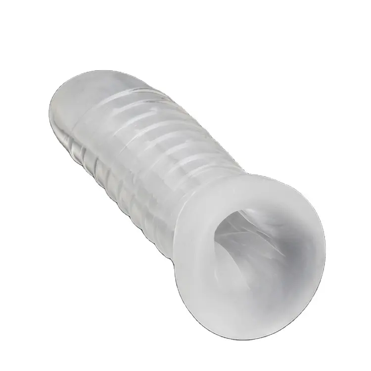 Being Fetish Portable Penis Enlargement Sex Toy Extender Sleeve for Men Black/White 6.4" Length 5.3" Insertable