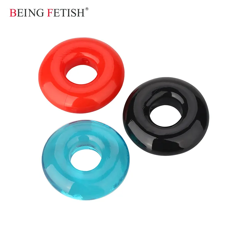 Multi Color Penis Inflatable and Comfortable Cock Ring Set Body-Safe TPR Material
