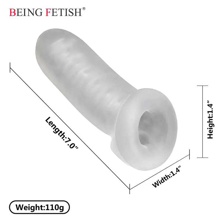 Factory Price TPR Penis Enlargement Sleeve Dildo Sex Toy for Men